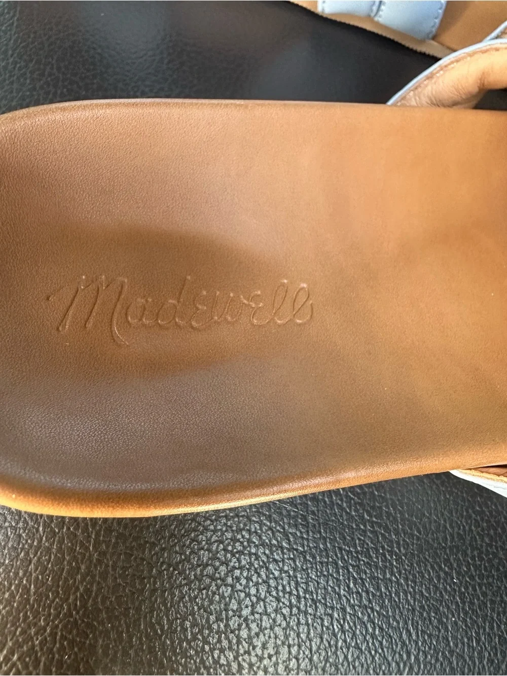 Madewell The Walker Slides Sandals in Serene Blue Size 9